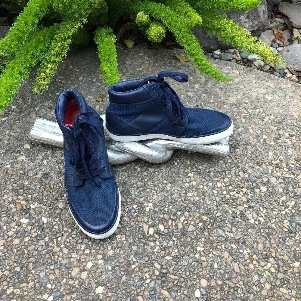 Polo Ralph Lauren Men's Blue Isaak High top Sneakers Size 9